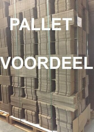 Pallet 6600 brievenbusdozen A6 bruin &euro; 0,14 p.st