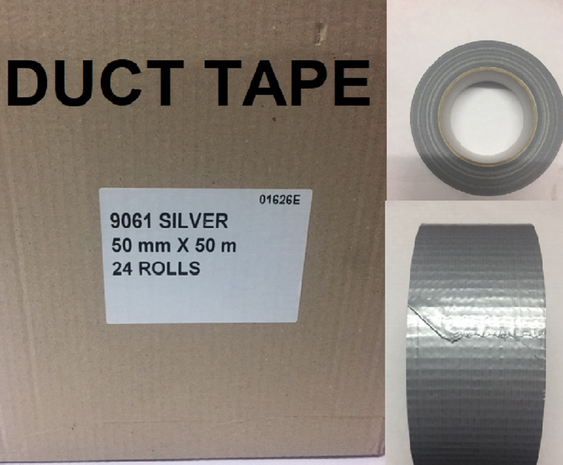 Duct-tape 50mm x 50m grijs doos 24 rollen